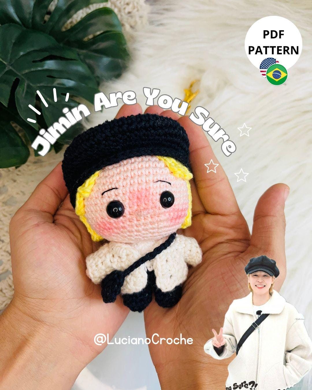 PDF: PARK JIMIN Are You Sure Crochet Pattern, Bts, Kpop Amigurumi