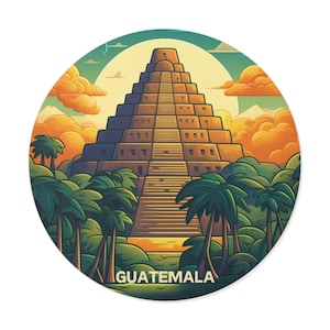 Guatemala - Central America Vinyl Sticker Decal - Travel, Luggage, Laptop, Notebook, Journal, Gift, Waterproof, Scrapbook, Car, Backpacking
