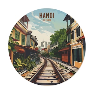 Decalque adesivo de vinil Hanói Vietnã - Viagem, bagagem, laptop, caderno, diário, presente, à prova d'água, álbum de recortes, capacete, mochila