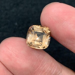 Astonishing 5.35 Ct Imperial Topaz From Skardu 9.8x9.6x6.9mm Cushion Cut