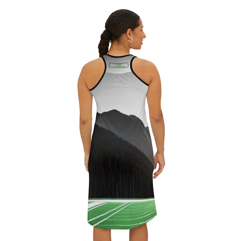 Women's Racerback Dress AOP Athletic. Born to Compete Contemporary and sports dress / overwear zdjęcie 4