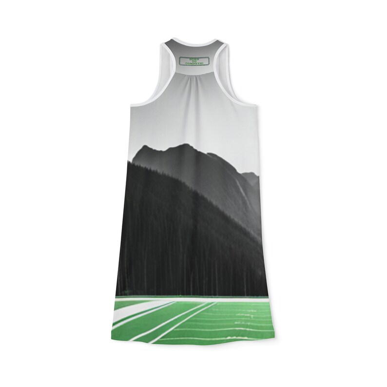 Women's Racerback Dress AOP Athletic. Born to Compete Contemporary and sports dress / overwear zdjęcie 9