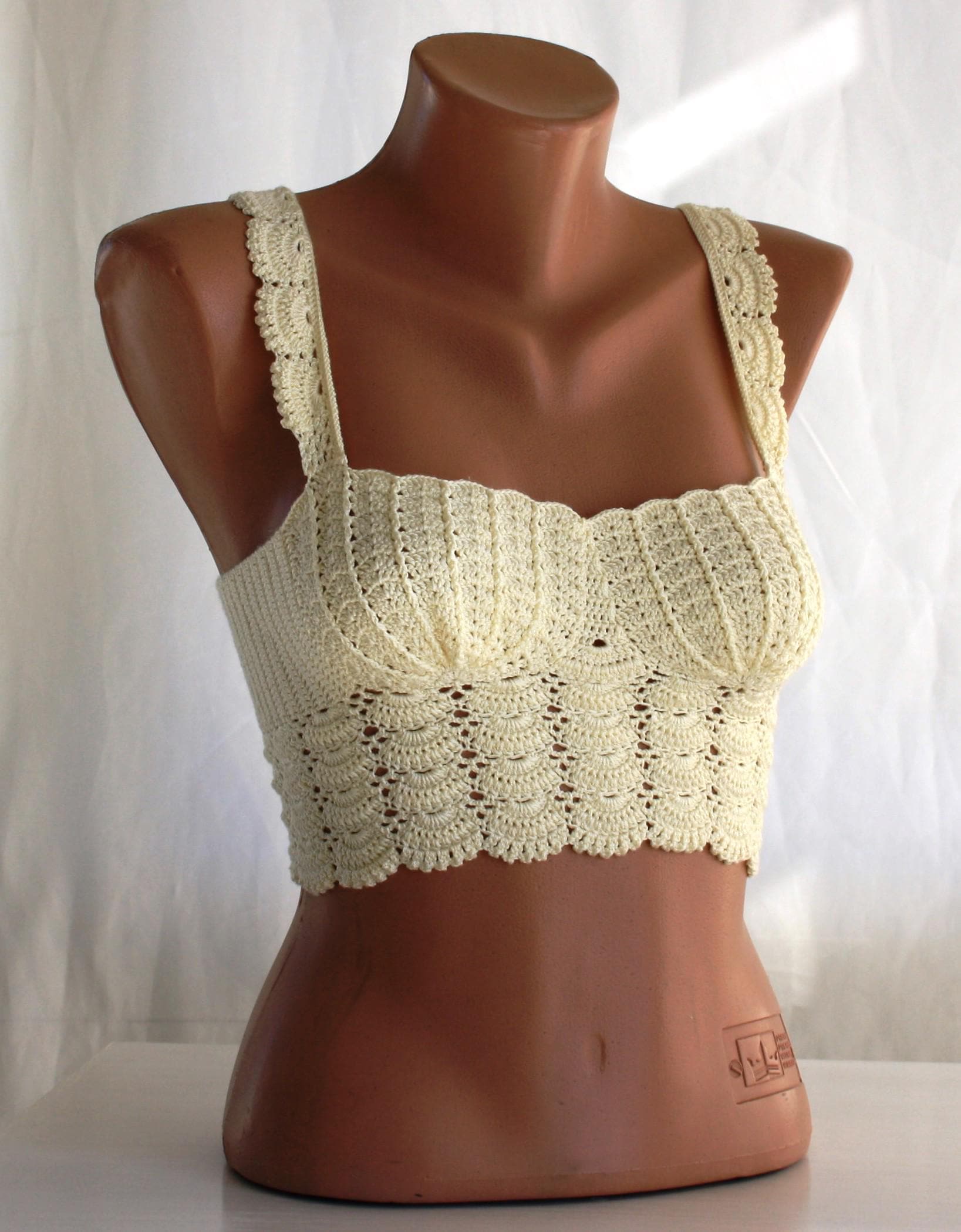 Nude Crochet Top - Etsy
