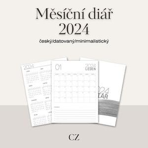 Diář 2024 -měsíční, česky