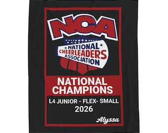 Athlete Personalized NCA Replica National Champion Banner Blanket