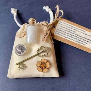 Wedding Gift, Little Pocket of Wedding Wishes with a Silver Sixpence, Bridal Shower Present, Bride & Groom Token Gifts, Couples Keepsake