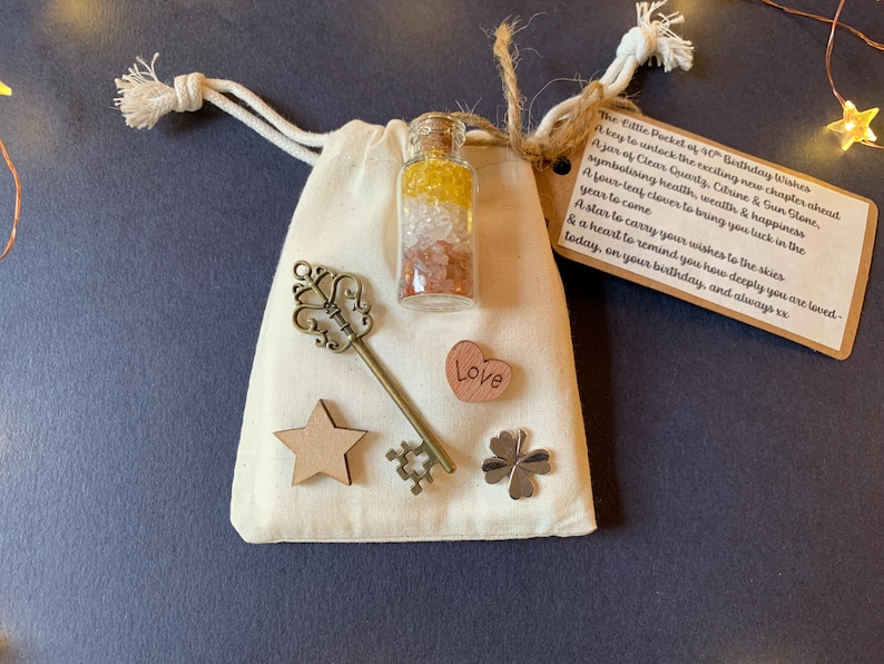 40th Birthday Keepsake Gift, Little Pocket of Fortieth Wishes, Special Gifts, Daughter, Wife, Mum, Grand Daughter, Niece, Friend, Auntie