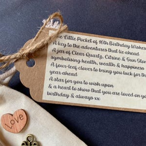 Sentimental 16th Birthday Keepsake Gift