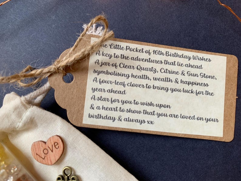 Sentimental 16th Birthday Keepsake Gift