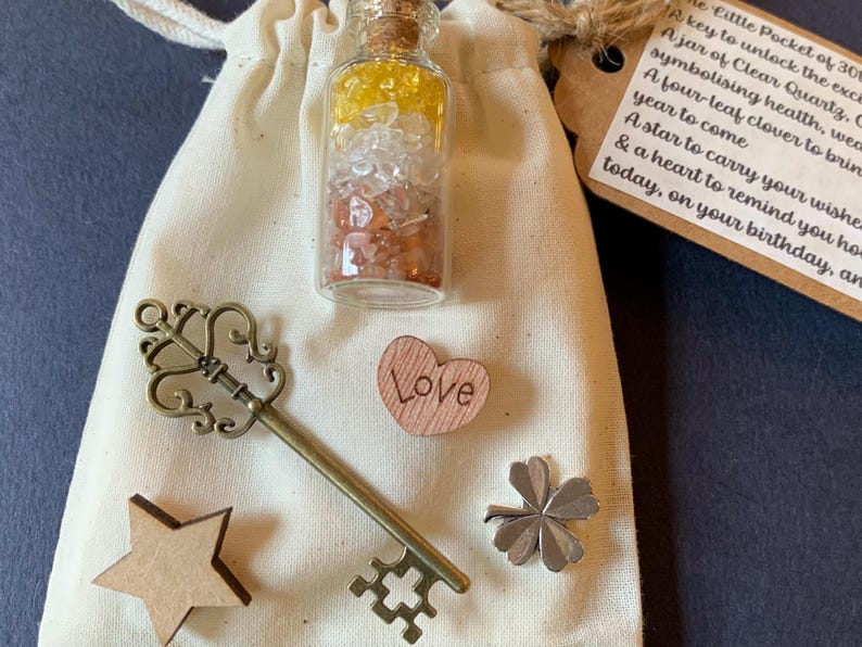 40th Birthday Keepsake Gift, Little Pocket of Fortieth Wishes, Special Gifts, Daughter, Wife, Mum, Grand Daughter, Niece, Friend, Auntie