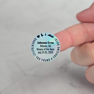 Duck Tag Stickers Personalized Holographic Cruising Duck Tags Carnival Royal Caribbean Disney Cruise NCL Rubber Duckie Cute Gifts For Cruise image 6