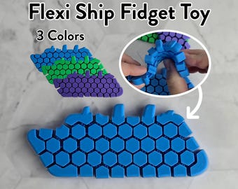 Ship Shaped Flexi Fidget Toy | Unique Desk Toy | Thoughtful Gift | Sensory Toy