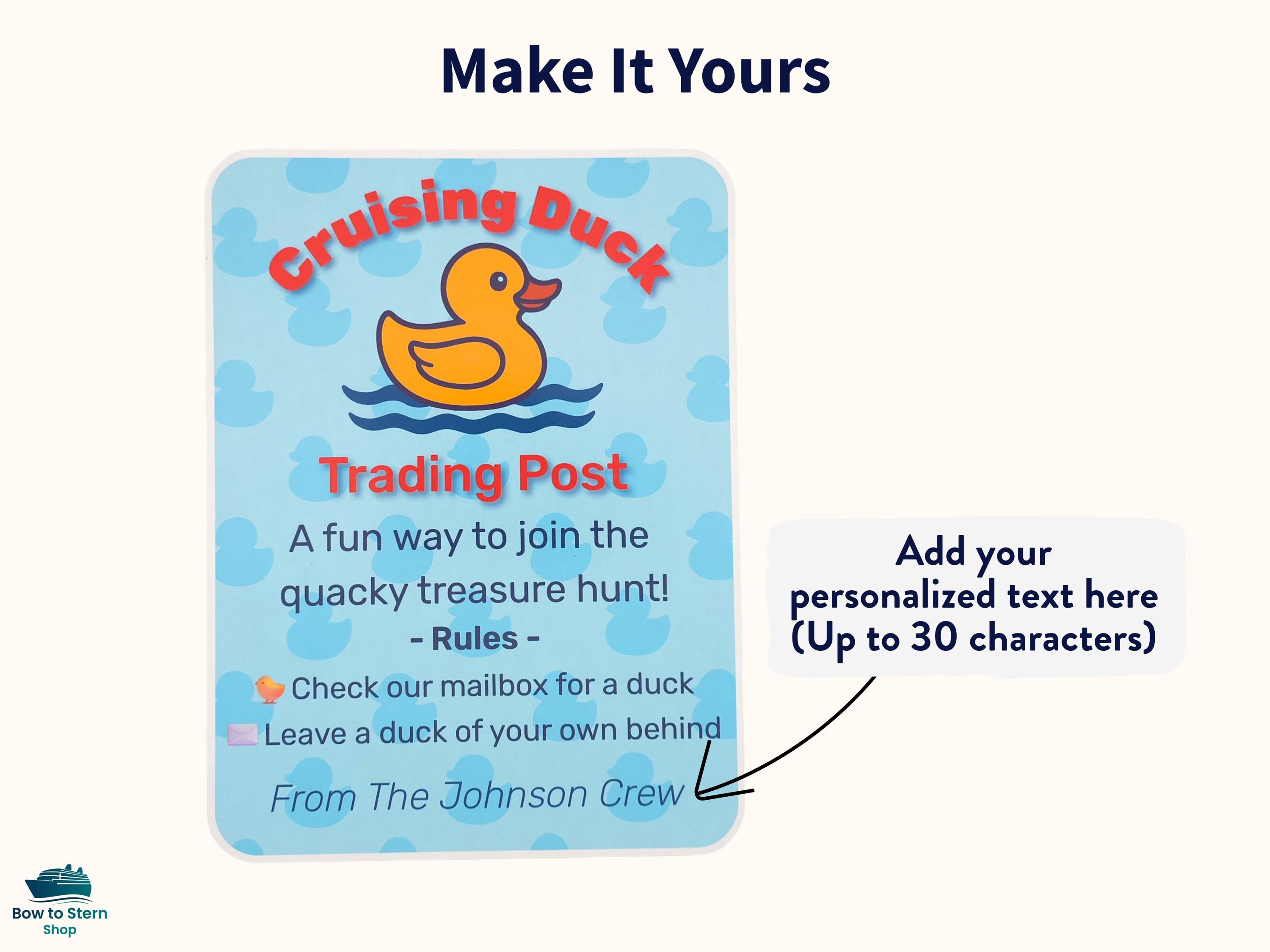 Cruising Duck Trading Post Magnet for Cruise Door Decorating | Duck ...
