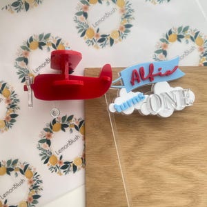Personalised 3D aeroplane cake topper