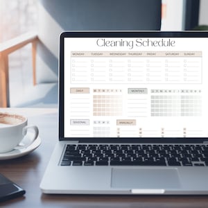 Cleaning Checklist, Printable cleaning schedule, daily, weekly, quarterly and annually schedules, cleaning checklist for chores