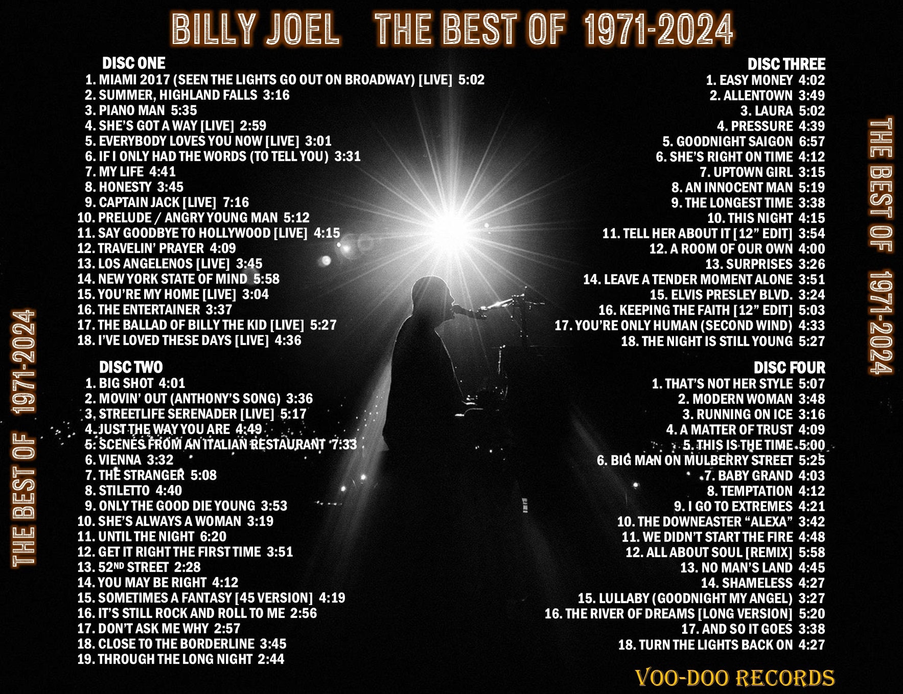 Billy Joel - Best of 1971 - 2024 [4-CD] Piano Man Turn the