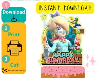 Princess rosalina cake topper, rosalina cake topper, princess rosalina, princess cake topper, mario bros cake topper, peach cake topper