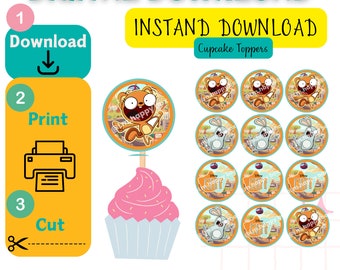 Kiff Cake Topper, Kiff Geburtstagsparty, Kiff Dekorationen. Kiff Cake, Kiff Cupcake Toppers, Kiff Thema, Kiff digital, Kiff printable
