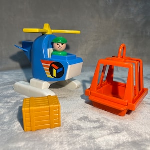 Vintage 1978 Fisher Price Helicopter Little People Quaker