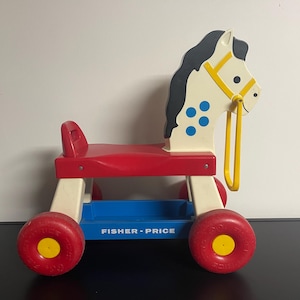 Vintage Fisher Price 978 Riding Horse 1976 Whinny WORKS