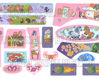 Fisher Price Klip Klop Princess Stable Reproduction Stickers Decals Labels