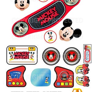 交換用デカール リトルタイクス コージークーペカー ミッキーマウス 乗用玩具 高光沢 剥がして貼るだけ