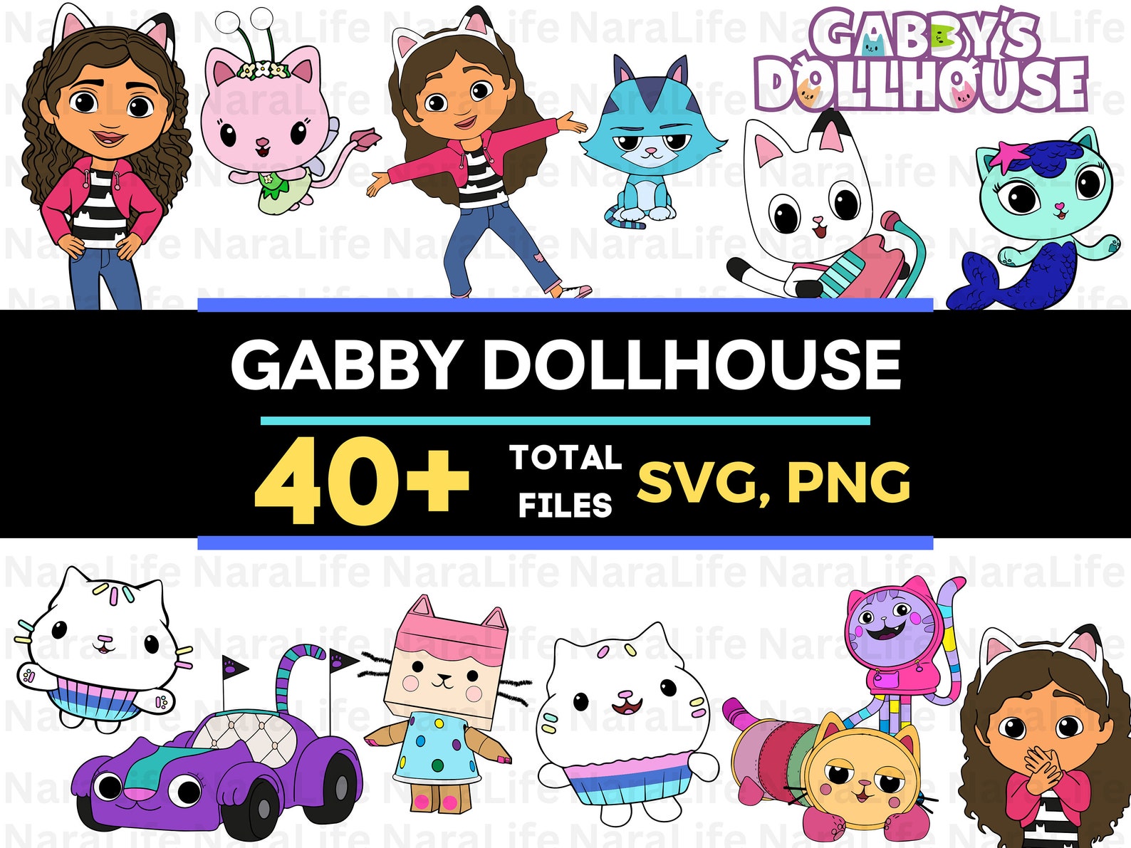 Gabbys Dollhouse Svg Bundle,gabbys Dollhouse Png Bundle, Gabbys