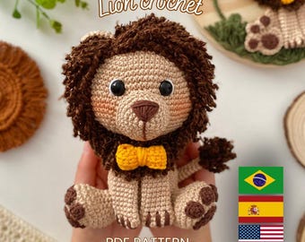 Haakpatroon leeuw: amigurumi knuffel (pdf-patroon)