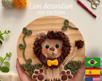 Löwe Amigurumi Häkelanleitung: Dekoratives Plüschtier (PDF-Häkelanleitung)