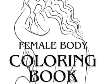 Adult Female Body Coloring Book