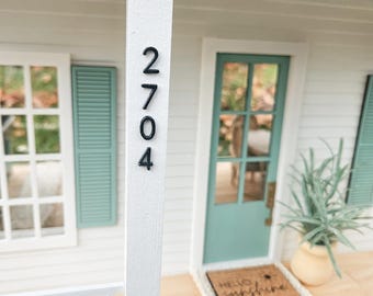 Dollhouse Miniature Address Numbers, Miniature Numbers, Dollhouse Address, 1:12 Scale