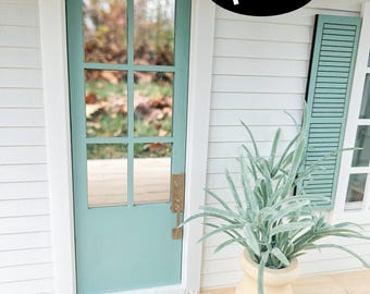 Dollhouse Miniature Front Door KIT, Dollhouse Door and Frame, Mini Decor, Dollhouse Accessories, 1:12 Scale