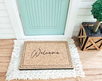 Dollhouse Miniatures Welcome Mat, Miniature Door Mat, Door Rug, Dollhouse Textiles, 1:12 Scale