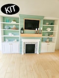 Dollhouse Miniature Fireplace Kit (Unpainted), Dollhouse Entertainment Center, Mini Decor, Dollhouse Accessories, Mini Fireplace, 1:12 Scale