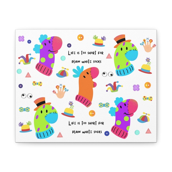 Inspiring Quote Sock/Finger Puppet Canvas for Children's Bathroom Decorations Housewarming Gift for Siblings Preschooler Playtime Bath-time