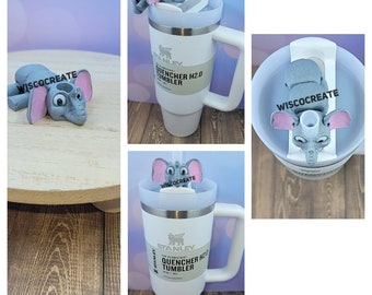 Elephant Cup Buddie Stanley Straw Topper