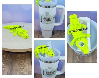 Crocodile Cup Buddie Stanley Straw Topper