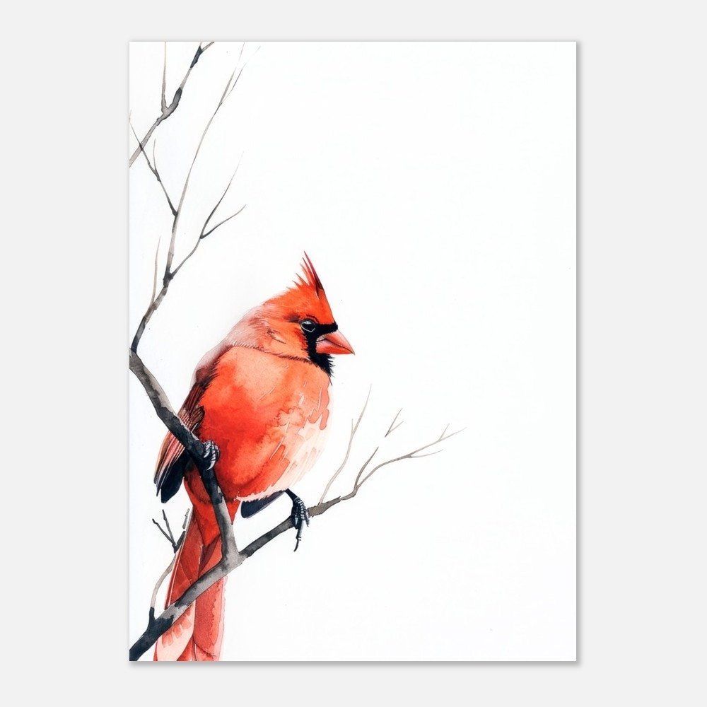 ZAEW Welcome Gartenflagge – Aquarell Cardinals & Kirschblüten, 71,1 X 101,6 Cm, Jute, Doppelseitig