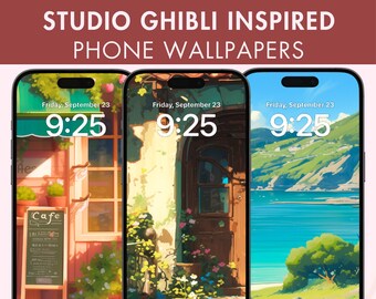 Studio ghibli inspired mobile wallpaper iphone android phone background lofi anime wallpaper whimsical wallpaper iphone wallpaper download