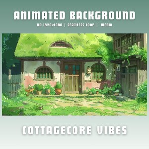 Cottagecore vtuber background vtuber animated background cozy twitch overlay twitch animated overlay lofi vtuber overlay anime obs overlay