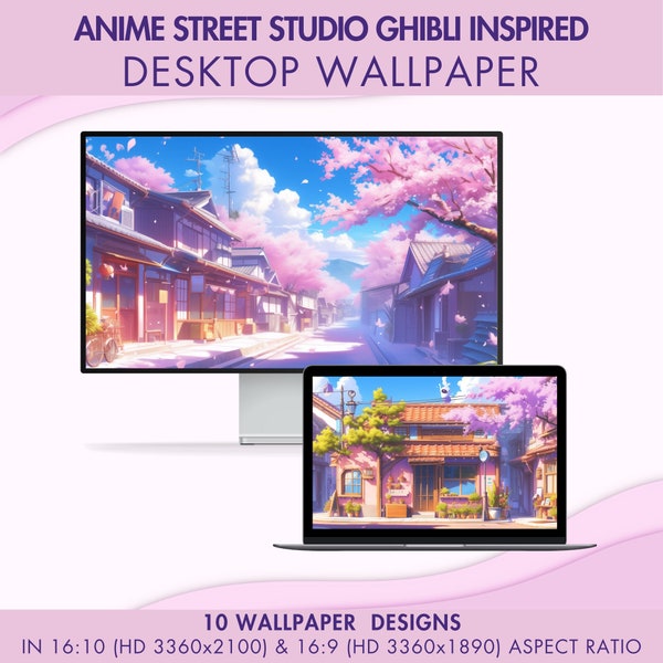 Studio ghibli inspired desktop wallpaper laptop wallpaper macbook wallpaper anime wallpaper desktop background ghibli whimsical wallpaper
