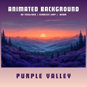 Purple animated background cute vtuber background purple overlay twitch animated overlay twitch pngtuber overlay lofi vtuber twitch overlay