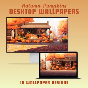 Autumn pumpkins desktop wallpaper autumn wallpaper laptop wallpaper macbook wallpaper mac wallpaper halloween wallpaper anime pc wallpaper