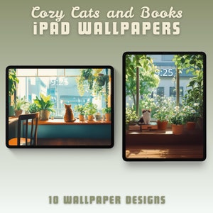 Cozy cats ipad wallpaper ipad background ghibli cats wallpaper cozy tablet wallpaper lofi ipad lockscreen anime wallpaper ghibli wallpaper