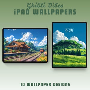 Ghibli vibes ipad wallpaper lofi ipad background tablet wallpaper green wallpaper anime wallpaper ghibli ipad wallpaper lofi wallpaper