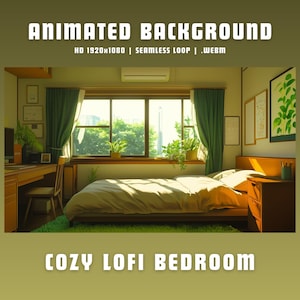 Animated background cozy lofi bedroom vtuber background cozy twitch overlay twitch animated overlay lofi vtuber overlay twitch pngtuber