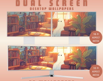 halloween desktop wallpaper dual screen