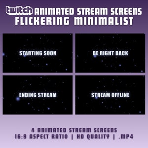 Twitch animated stream screens flickering text twitch screens obs twitch scenes animated twitch starting soon lofi cozy stream overlay
