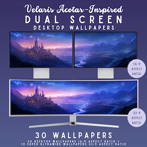 Velaris acotar inspired dual screen desktop wallpaper city of starlight wallpaper acotar dual monitor wallpaper super ultrawide wallpaper