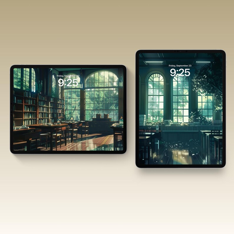 Dark academia–inspired iPad wallpaper collection featuring gothic libraries, ivy-covered courtyards, grand university halls, and autumnal campuses with warm lighting, vintage architecture, and a moody scholarly atmosphere.